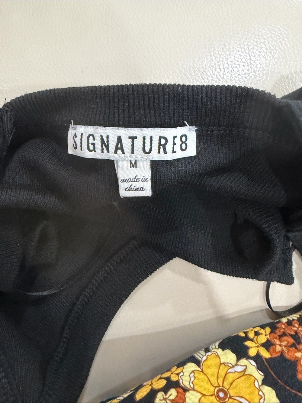 Signature8 Black Ribbed Crop Tank - Picture 3 of 3